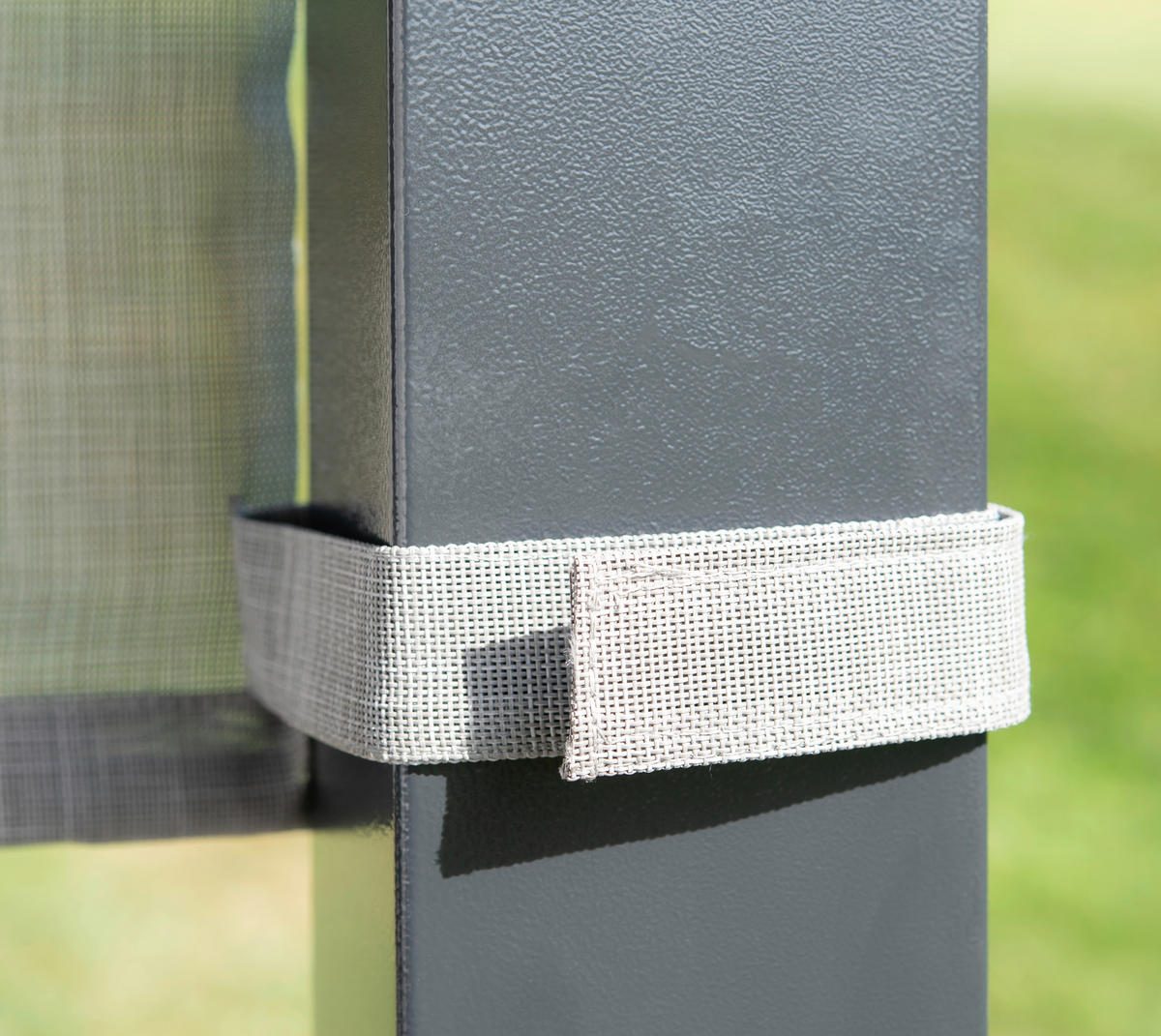 PAVILLON 295/253/495 cm Aluminium  - Anthrazit/Weiß, KONVENTIONELL, Textil/Metall (295/253/495cm) - Ambia Garden