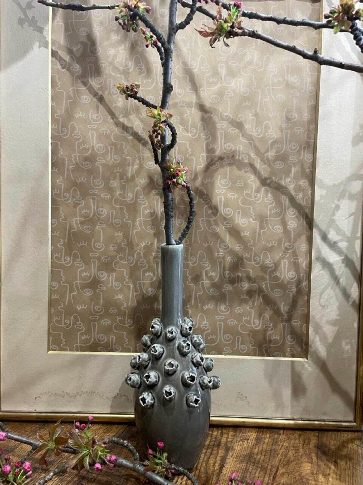 VAZA     keramika  - sivozelena, Osnovno, keramika (12/36cm)