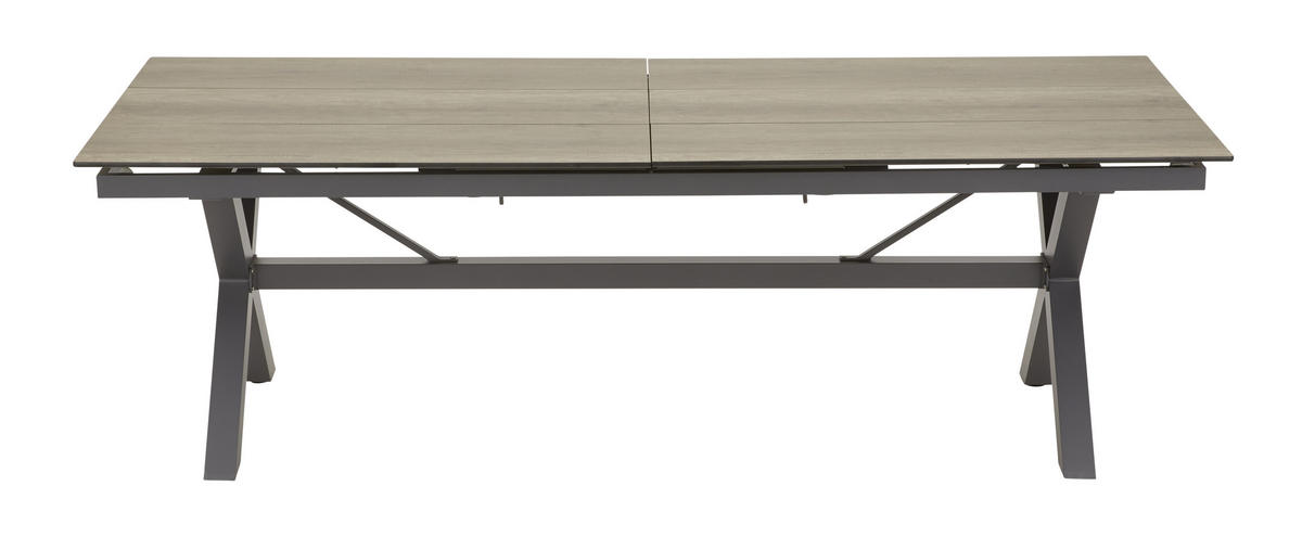 GARTENTISCH 240-315/99,6/75 cm  - Anthrazit/Braun, MODERN, Kunststoff/Metall (240-315/99,6/75cm) - Amatio