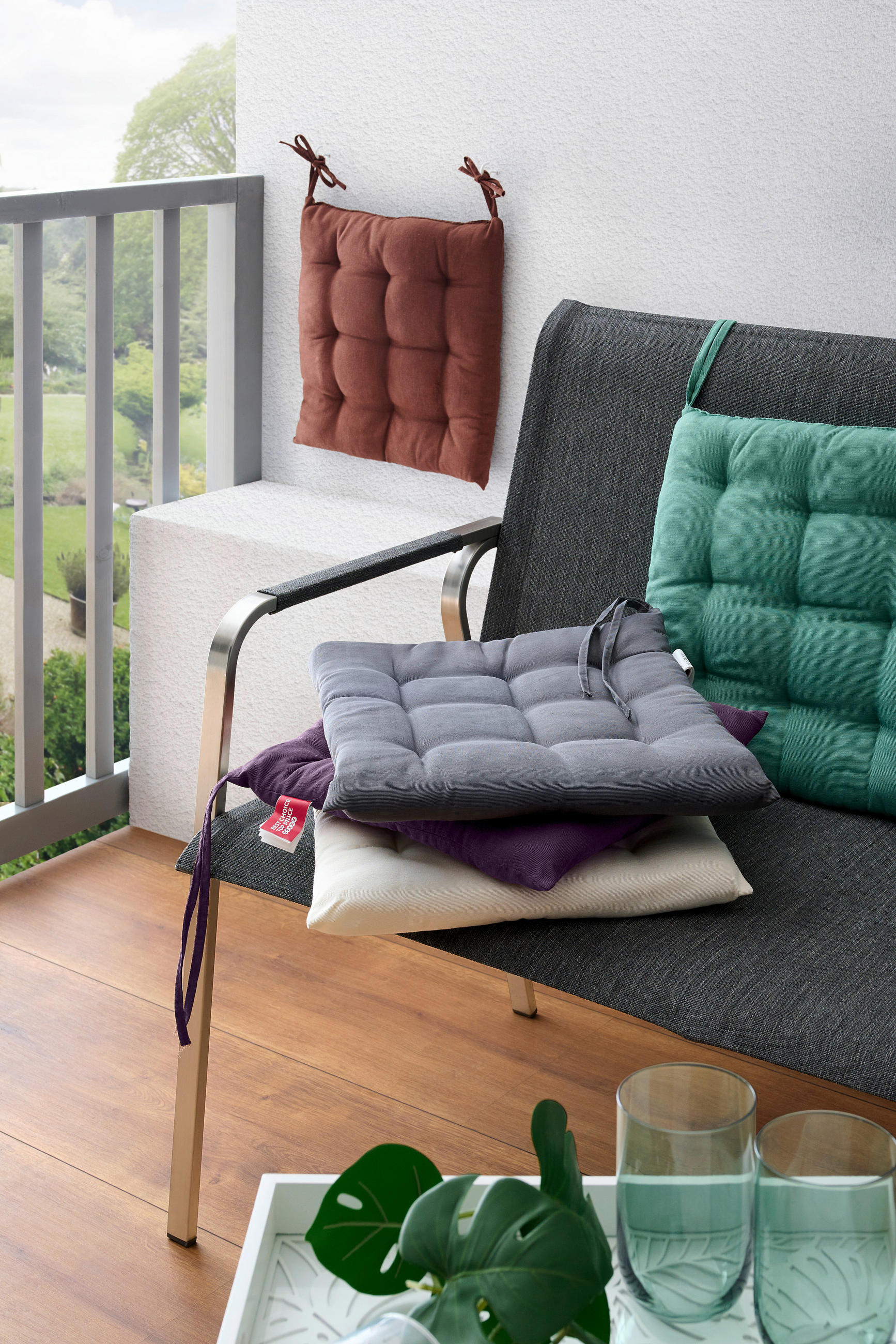SITZKISSEN  40/40 cm   - Grau, Basics, Textil (40/40cm) - Boxxx