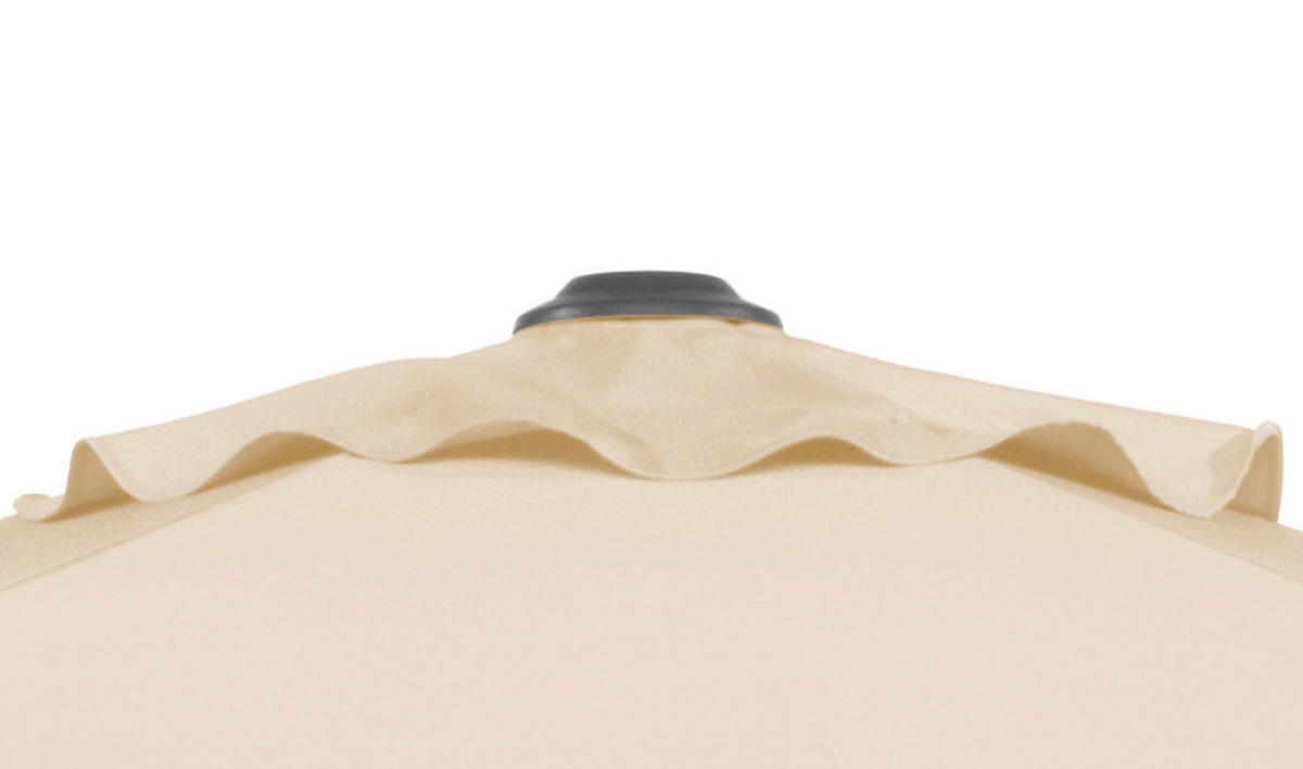 SONNENSCHIRM 270 cm Naturfarben  - Anthrazit/Naturfarben, Basics, Textil/Metall (270/258/270cm) - Schneider