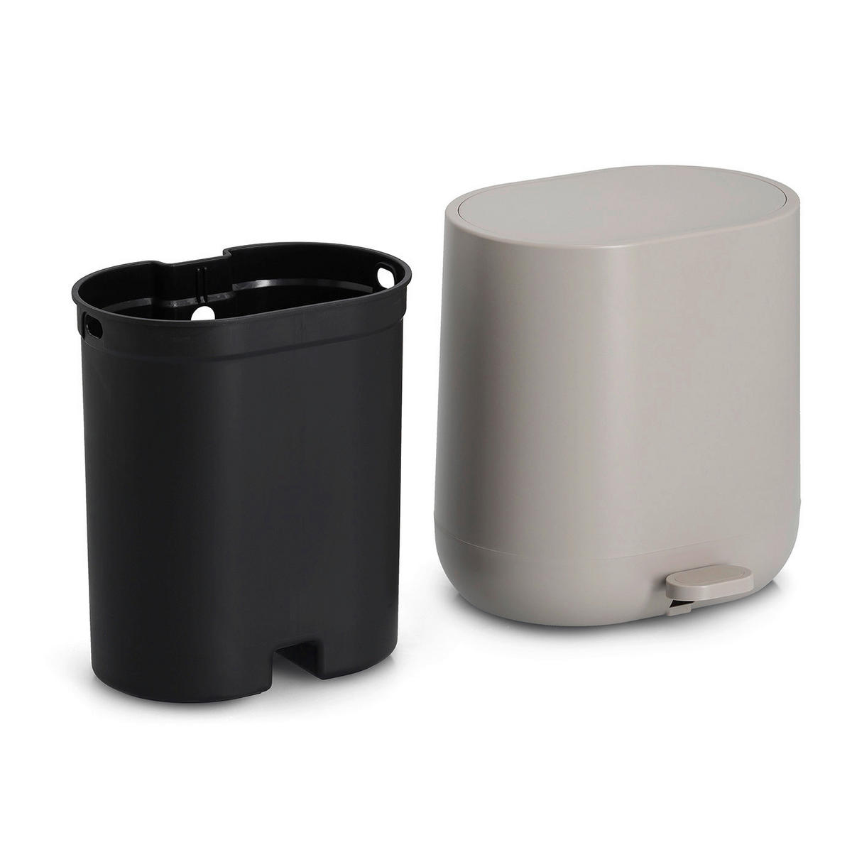 BAD-ACCESSOIRE-SET Kunststoff  - Greige, Basics, Kunststoff (50/35/35cm) - Zeller Present