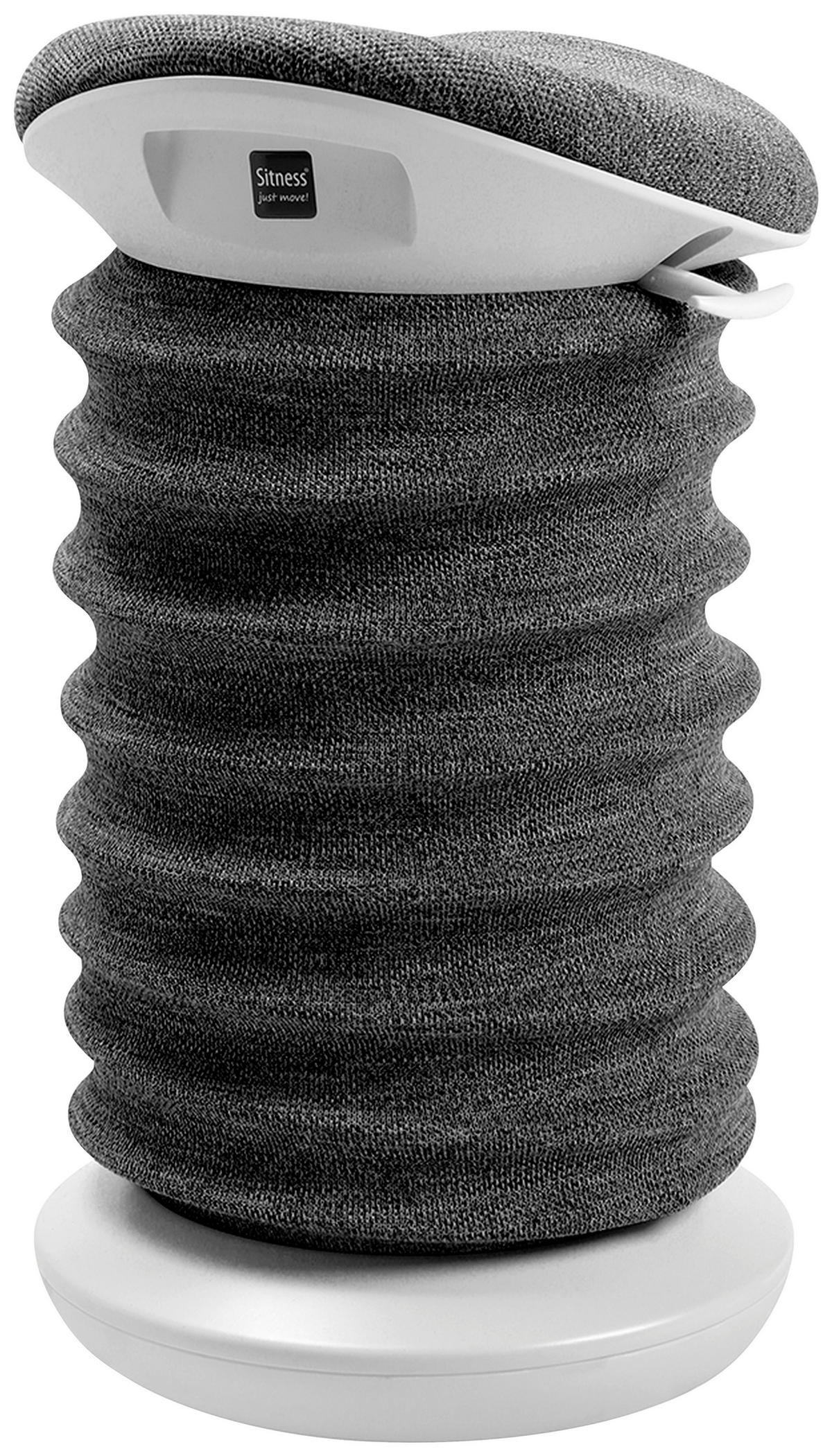 BÜROHOCKER Weiß, Grau  - Weiß/Grau, Design, Kunststoff/Textil (37,5/53-64/36cm) - Topstar