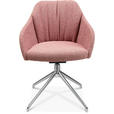 ARMLEHNSTUHL  in Aluminium Flachgewebe  - Alufarben/Rosa, Design, Textil/Metall (58/81,5-84,5/60cm) - Johann Jakob