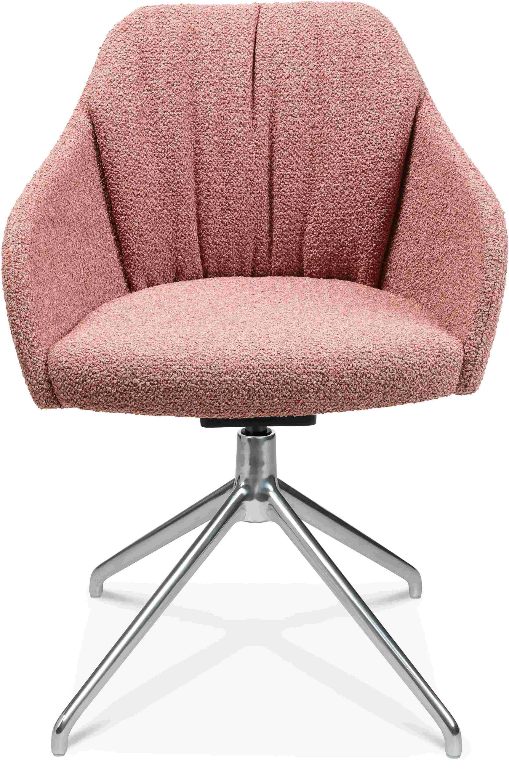 ARMLEHNSTUHL  in Aluminium Flachgewebe  - Alufarben/Rosa, Design, Textil/Metall (58/81,5-84,5/60cm) - Johann Jakob