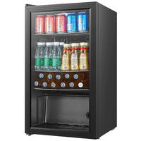 KÜHLSCHRANK 46,5/84,5/47 cm BG-93  - Schwarz, Basics, Glas/Metall (46,5/84,5/47cm) - Atrigo