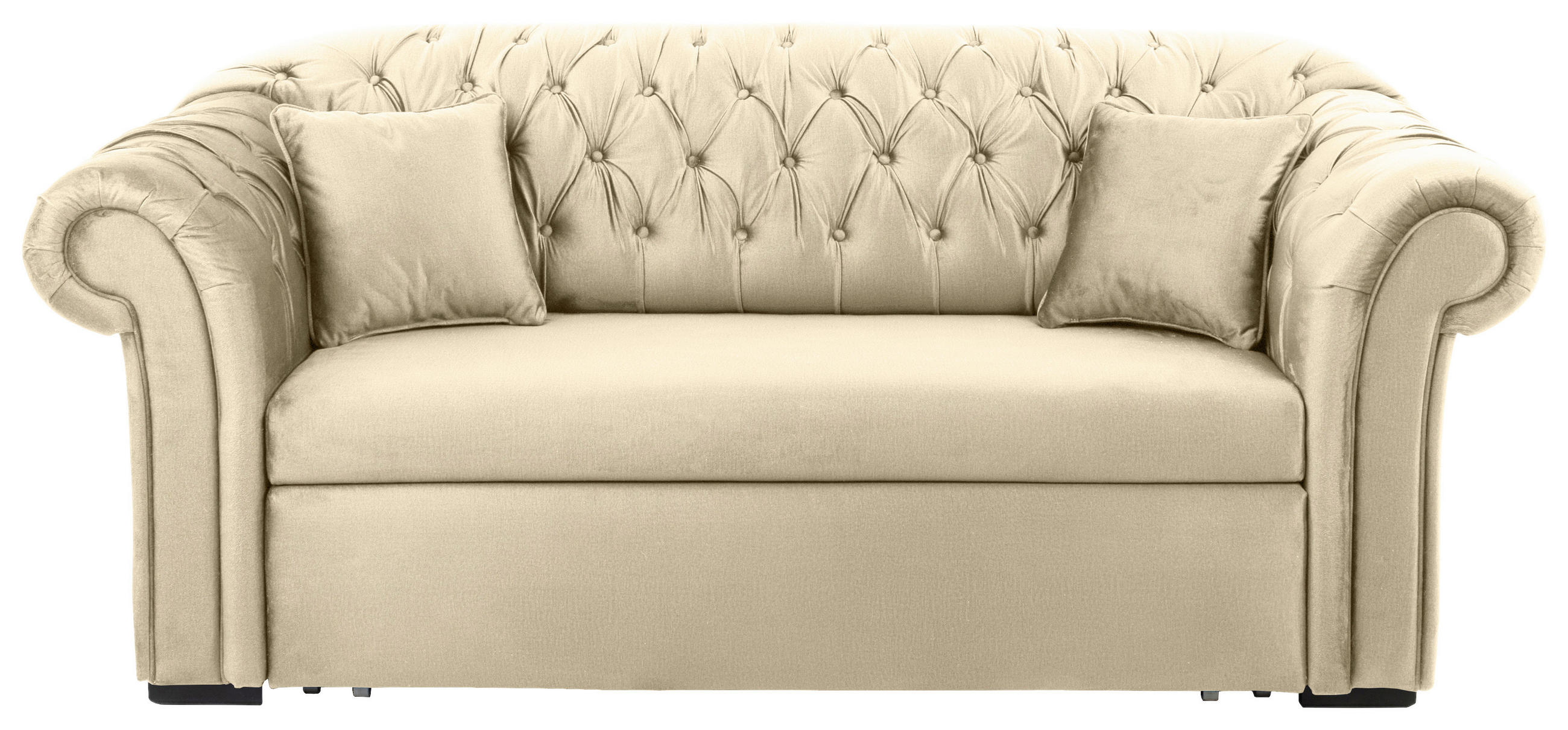 SCHLAFSOFA in Textil Beige - Beige/Schwarz, Design, Holz/Textil (213/86/99cm) - MID.YOU