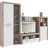 DNEVNI REGAL, bela, hrast - bela/hrast, Design, umetna masa/steklo (271/194/42cm) - Carryhome DNEVNI REGAL, bela, hrast - bela/hrast, Design, umetna masa/steklo (271/194/42cm) - Carryhome