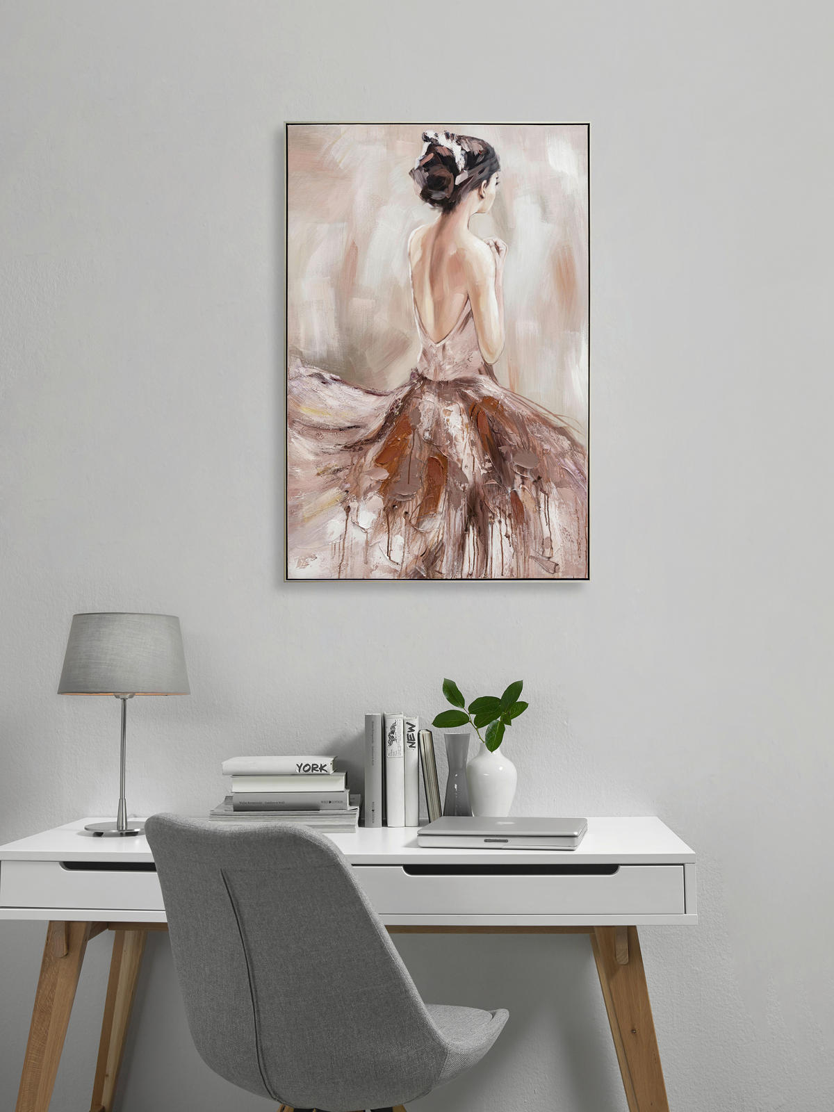 KUNSTDRUCK  - Silberfarben/Braun, LIFESTYLE, Holz/Kunststoff (70/120cm) - Monee