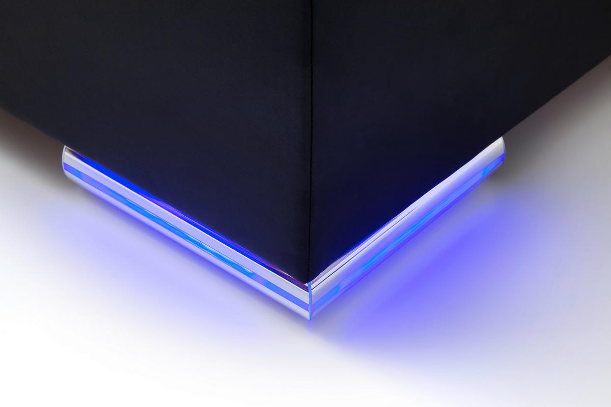 POSTEL BOXSPRING, 180/200 cm, černá - barvy stříbra/černá, Design, textil/plast (180/200cm) - Xora