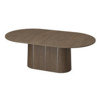 MATBORD mocca oval  utdragbar, finns i olika träslag, finns i olika trädekorer  - mocca, Design, trä (210-280/123/74cm) - Skovby