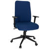 OTOČNÁ ŽIDLE, plochá tkanina, modrá, černá - modrá/černá, Moderní, textil/plast (65/120/62cm) - MID.YOU