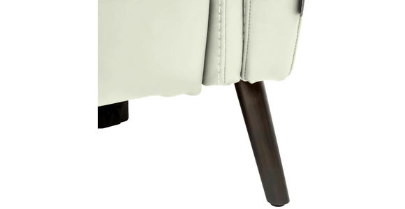 3-SITZER-SOFA  in Echtleder Weiß   - Schwarz/Weiß, Design, Leder/Metall (210/79/104cm) - Belluti