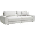 BIGSOFA Cord Creme  - Creme/Schwarz, MODERN, Kunststoff/Textil (278/93/112cm) - Carryhome