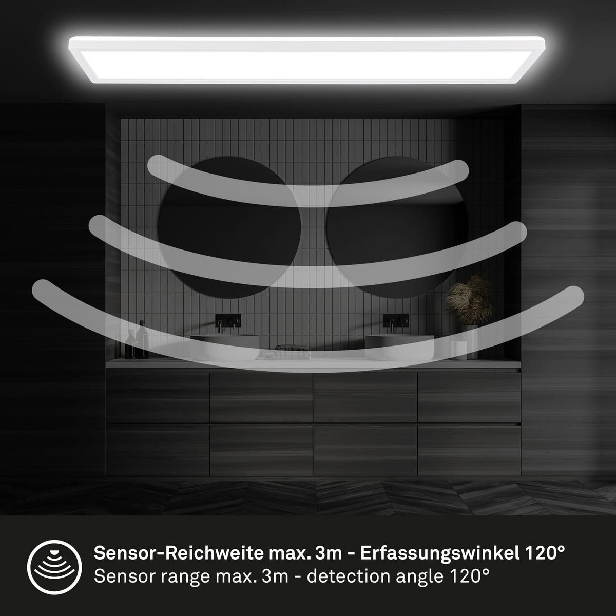 LED-PANEEL Move 98/20/3 cm   - Weiß, Basics, Kunststoff (98/20/3cm)