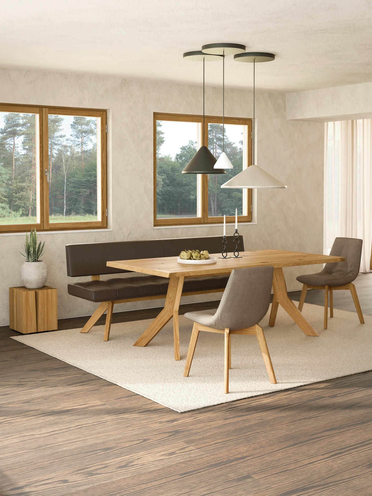 ESSTISCH in Holz 250/100/75 cm  - Wildeiche, Design, Holz (250/100/75cm) - TEAM 7