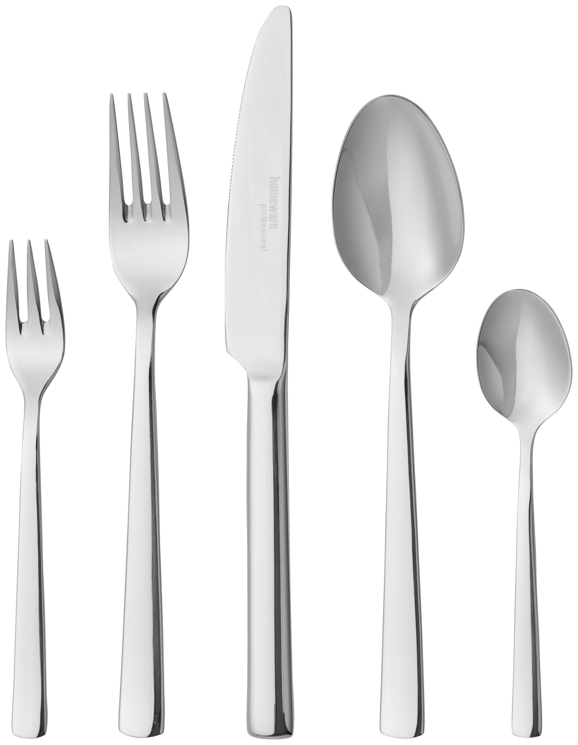 BESTECKSET 60-teilig Edelstahl  - Edelstahlfarben, Basics, Metall - Homeware Profession.