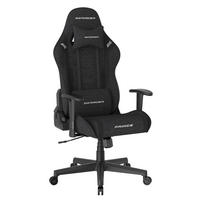GAMINGSTUHL Schwarz Textil   - Schwarz/Weiß, KONVENTIONELL, Kunststoff/Textil (70/132/70cm) - Dxracer