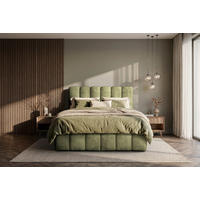 BOXSPRINGBETT 180/200 cm,  in Grün, Matratze, H3 + H4 = fest + sehr fest  - Schwarz/Grün, Modern, Holz/Holzwerkstoff (180/200cm) - MID.YOU