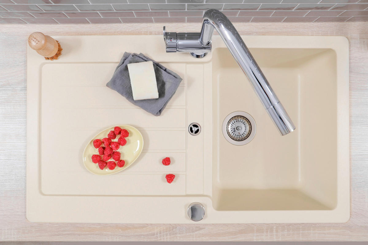 SPÜLE AUSTIN86X50V  - Creme, Design, Stein (86/21/50cm) - Respekta