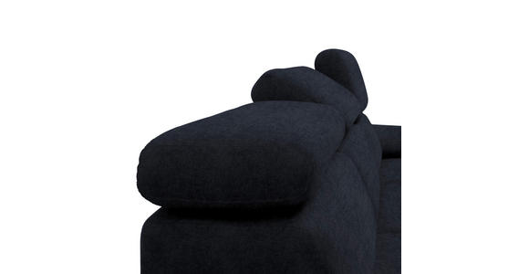 ECKSOFA Dunkelgrau Velours - Dunkelgrau/Schwarz, Design, Textil/Metall (187/295cm) - Novel