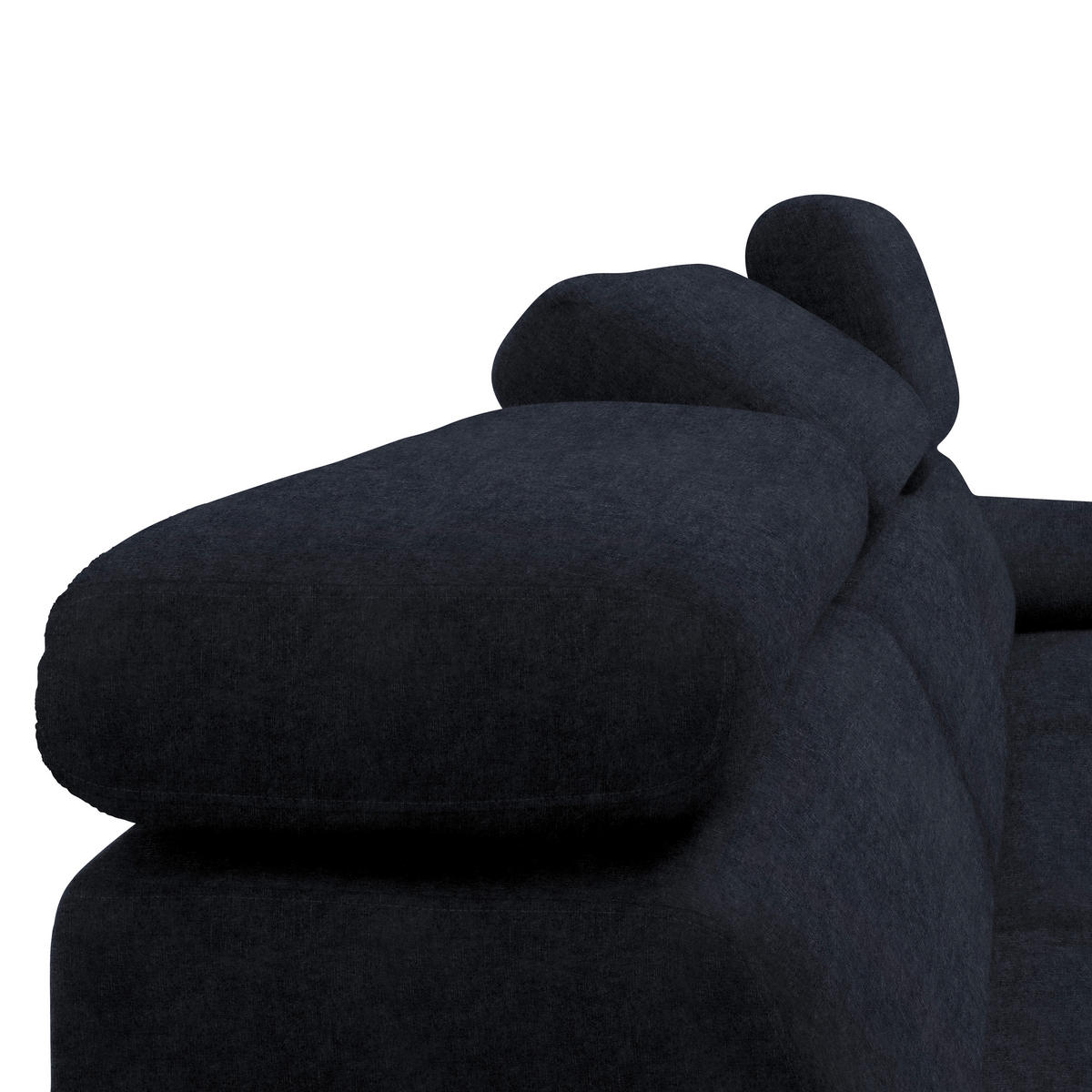 ECKSOFA in Velours Dunkelgrau  - Dunkelgrau/Schwarz, Design, Textil/Metall (187/295cm) - Novel