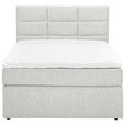 BOXSPRINGBETT 120/200 cm  in Grauweiß  - Grauweiß/Schwarz, KONVENTIONELL, Textil (120/200cm) - Carryhome