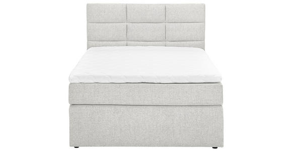 BOXSPRINGBETT 120/200 cm in Grauweiß - Grauweiß/Schwarz, KONVENTIONELL, Textil (120/200cm) - Carryhome