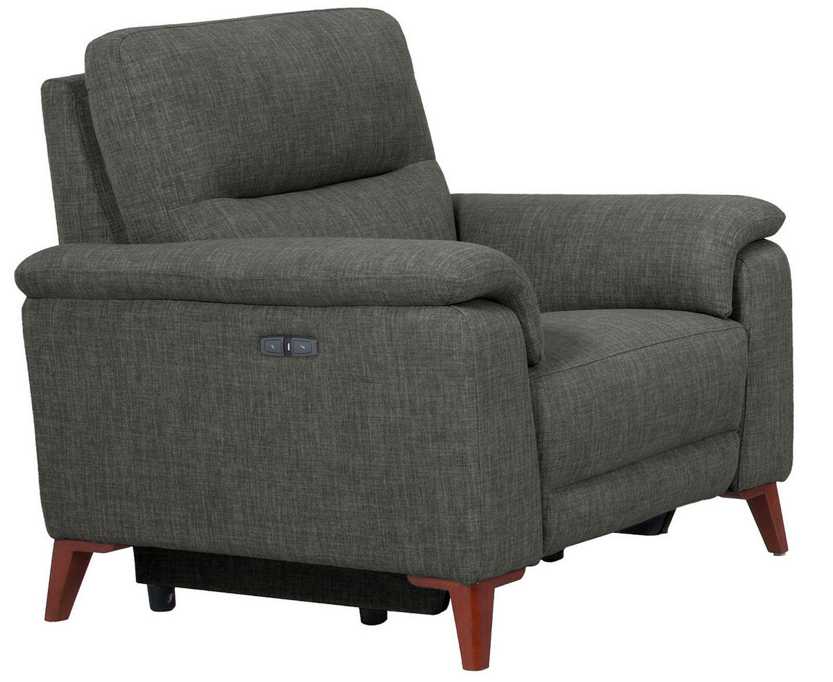 SITZGARNITUR Webstoff Dunkelgrau  - Dunkelgrau/Schwarz, MODERN, Textil/Metall - Livetastic