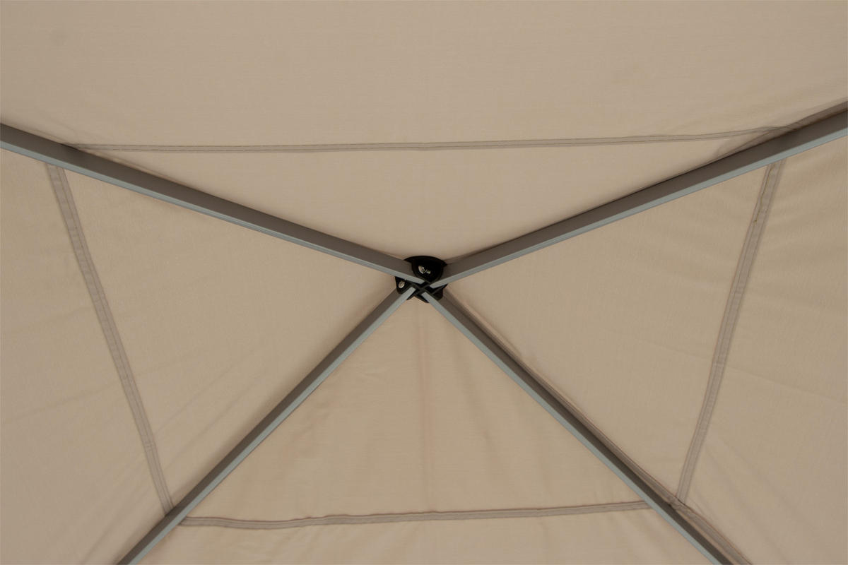PAVILLON 300/260/300 cm   - Taupe/Grau, KONVENTIONELL, Textil/Metall (300/260/300cm) - Siena Garden