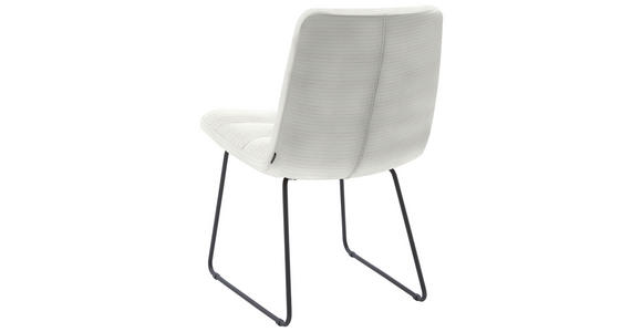 STUHL  in Cord Textil  - Schwarz/Weiß, Design, Textil/Metall (52/88/66cm) - Dieter Knoll