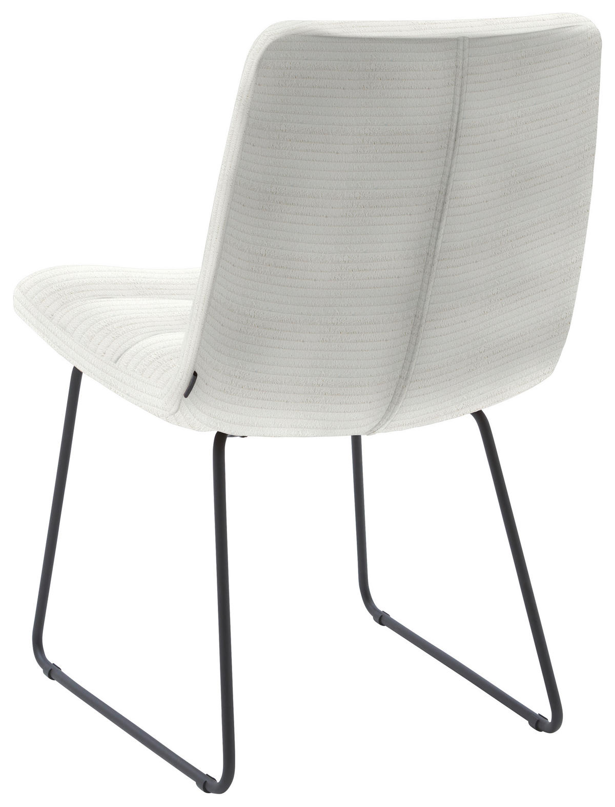 STUHL  in Cord Textil  - Schwarz/Weiß, Design, Textil/Metall (52/88/66cm) - Dieter Knoll