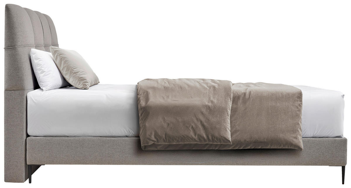POSTEL BOXSPRING, 180/200 cm, šedá - šedá/černá, Moderní, kov/kompozitní dřevo (180/200cm) - MID.YOU