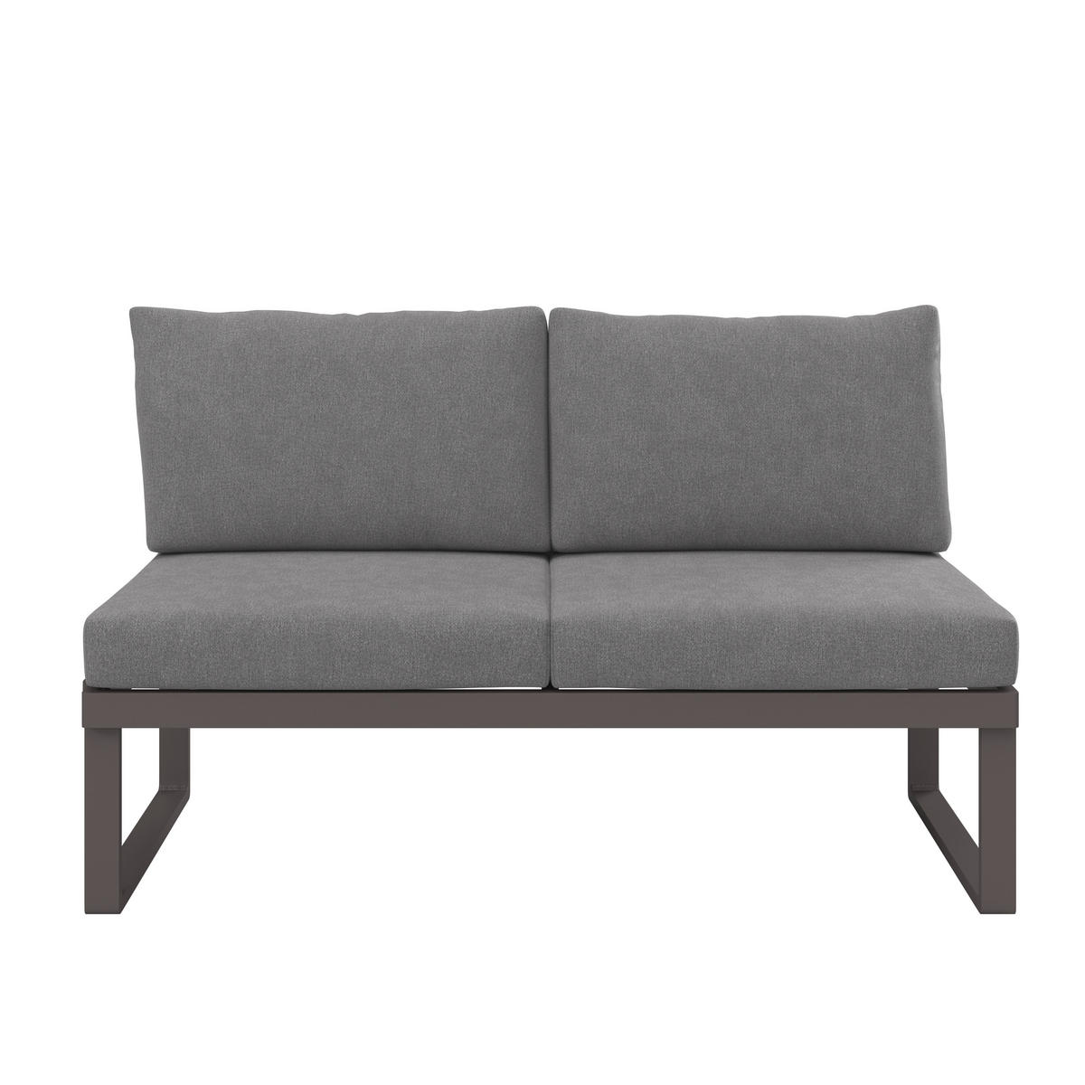 LOUNGE SOFA   antracit, svijetlo siva, tamno siva  - tamno siva/svijetlo siva, Design, metal/tekstil (134/74/76cm) - Amatio