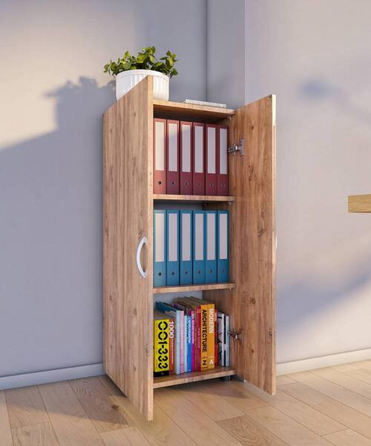 AKTENSCHRANK 49/108/34 cm  - Honigeiche, Modern, Holzwerkstoff (49/108/34cm) - MID.YOU