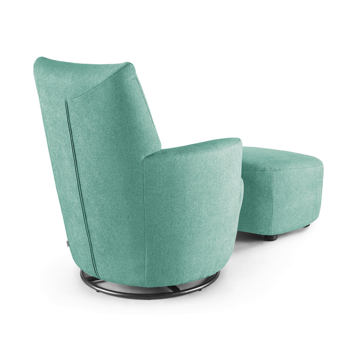 SESSEL Webstoff Türkis    - Türkis/Schwarz, Design, Textil/Metall (80/96/88cm) - SetOne by Musterring