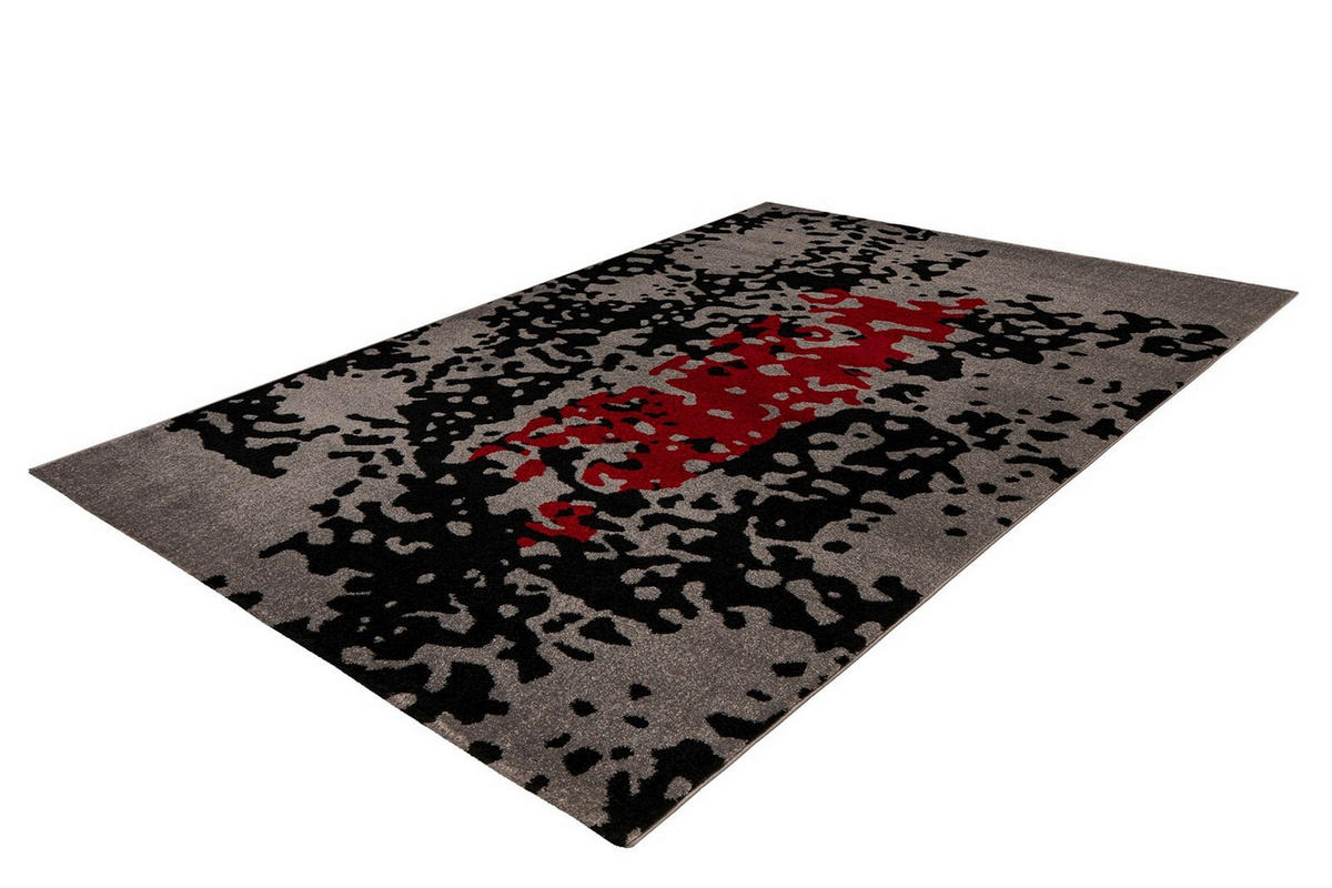 TEPPICH 120/170 cm Naila 300 Schwarz / Rot Rot, Schwarz  - Rot/Schwarz, KONVENTIONELL, Textil (120/170cm)