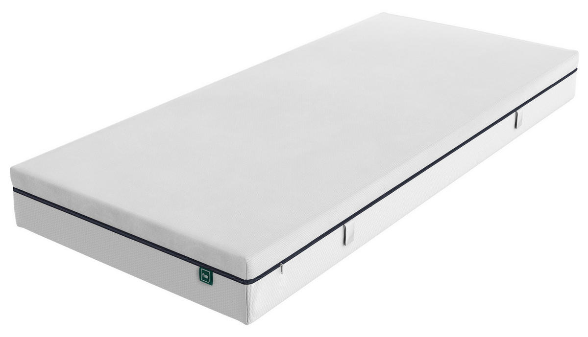 TASCHENFEDERKERNMATRATZE 90/200 cm Höhe ca. 18 cm  - Weiß, Basics, Textil (90/200cm) - FAN
