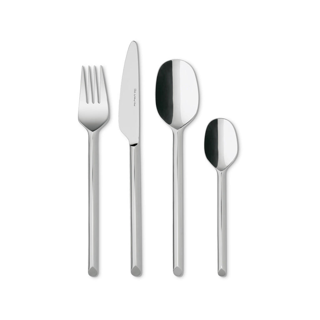 BESTECKSET Like 16-teilig Edelstahl  für 4 Personen  - Edelstahlfarben, KONVENTIONELL, Metall (27/7,5/6,5cm) - like.Villeroy & Boch