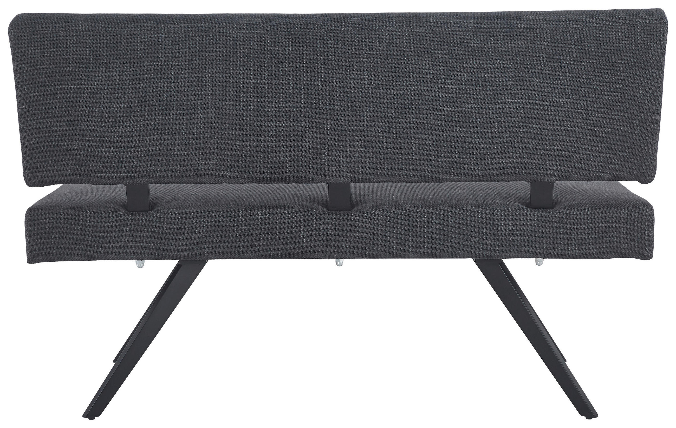 SITZBANK in Metall, Textil Dunkelgrau  - Dunkelgrau/Schwarz, KONVENTIONELL, Textil/Metall (140/90/62cm) - MID.YOU