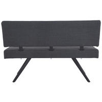 SITZBANK in Metall, Textil Dunkelgrau  - Dunkelgrau/Schwarz, KONVENTIONELL, Textil/Metall (140/90/62cm) - MID.YOU