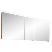 SPIEGELSCHRANK 154/70,9/17,6 cm  - Eiche dunkel/Chromfarben, Design, Glas/Holzwerkstoff (154/70,9/17,6cm) - Sadena
