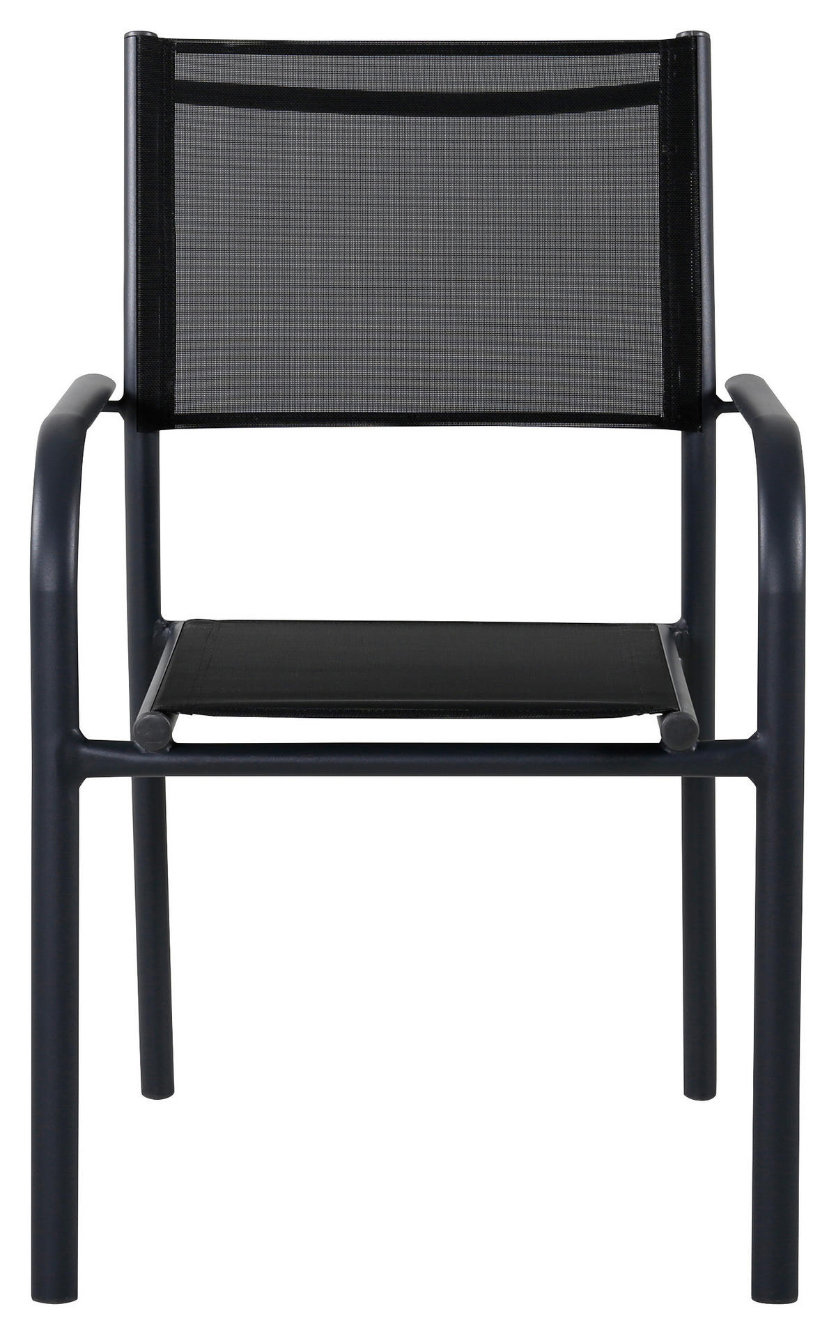 STAPELSESSEL Aluminium Schwarz  - Schwarz, KONVENTIONELL, Metall (56/90/55cm) - Gardenson