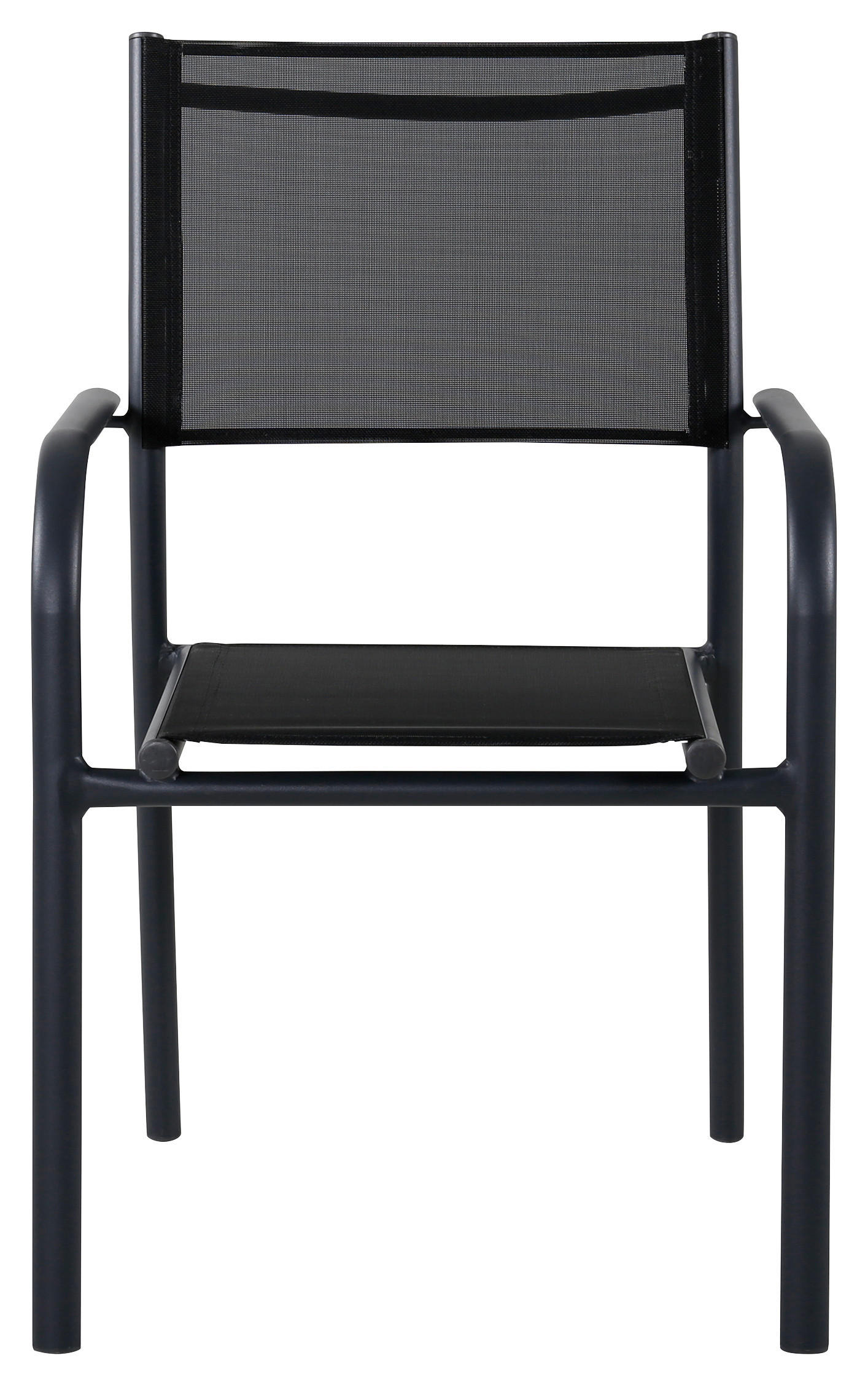 Thumbnail - Gardenson Stapelsessel, Schwarz, Metall, 56x90x55 cm, Gartenmöbel, Gartenstühle, Gartenstühle stapelbar