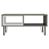 KONFERENČNÝ STOLÍK, biela, tmavý dub, kompozitné drevo, 90/60/41,1 cm - čierna/biela, Design, kov/kompozitné drevo (90/60/41,1cm) - Livetastic
