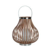 LATERNE - Sandfarben/Klar, LIFESTYLE, Glas/Metall (34/35.5cm)