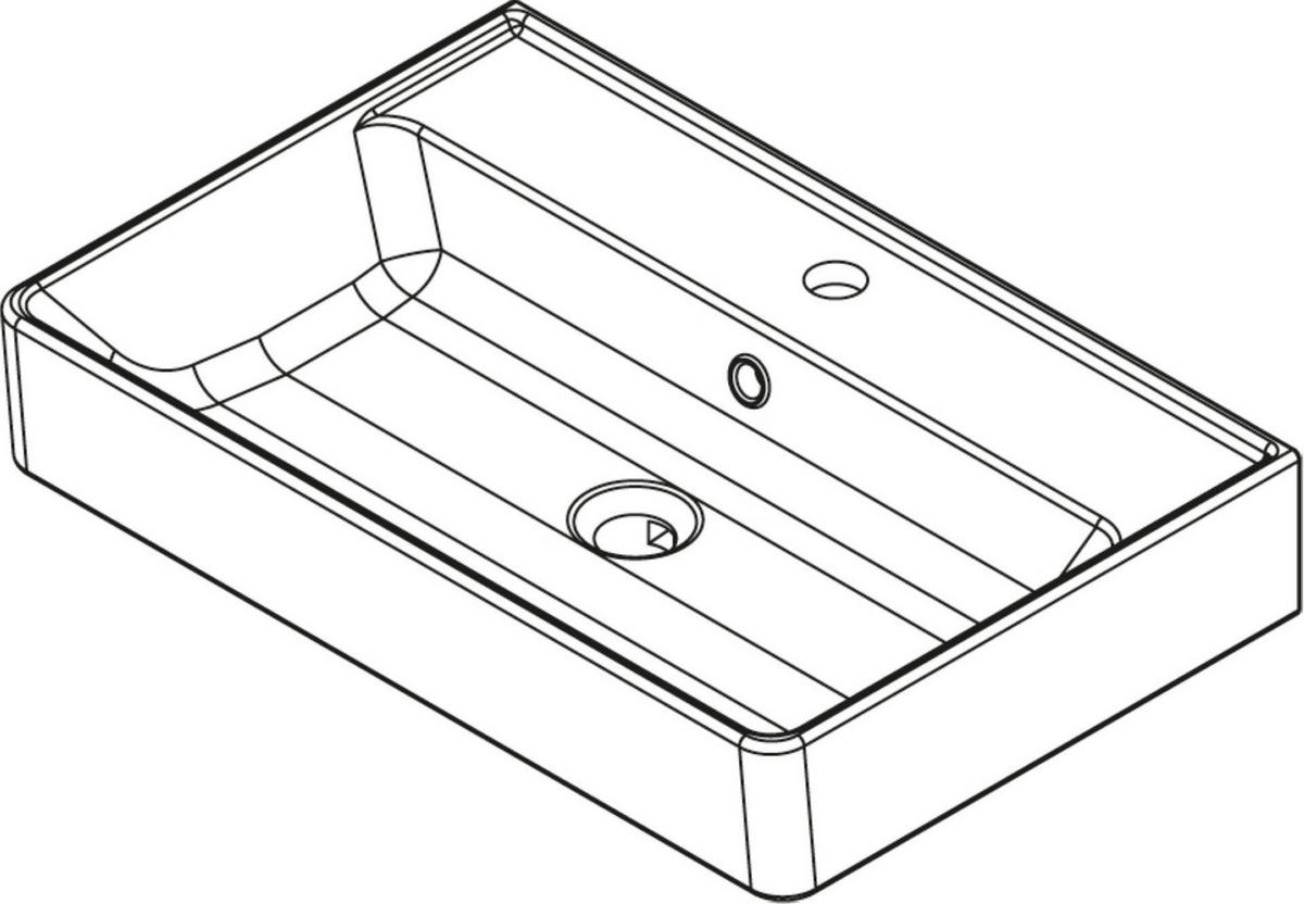 WASCHTISCHKOMBI  - Schwarz/Weiß, MODERN, Keramik/Holzwerkstoff (100,5/53/46cm) - Voleo