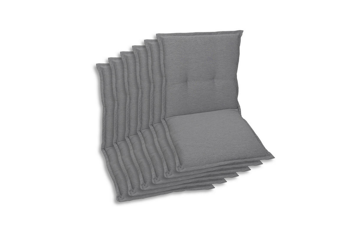 SESSELAUFLAGENSET in Grau Uni  - Grau, Basics, Textil (50/7/100cm)