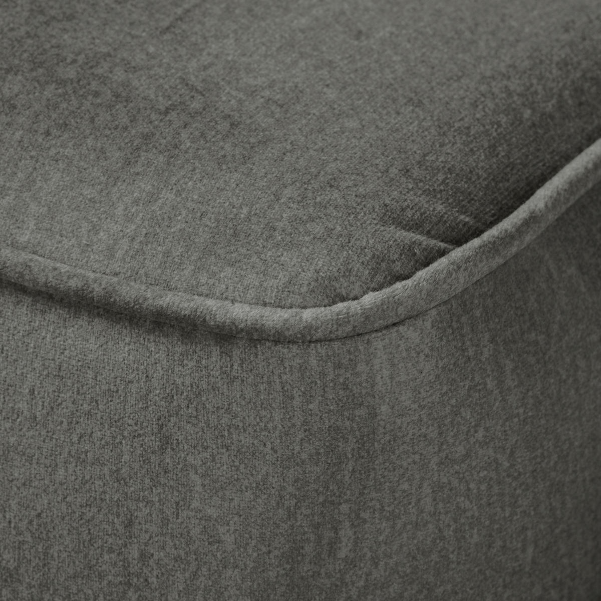 3-SITZER-SOFA Jersey in Velours Graphitfarben  - Dunkelbraun/Graphitfarben, Design, Holz/Textil (210/98/95cm) - P & B