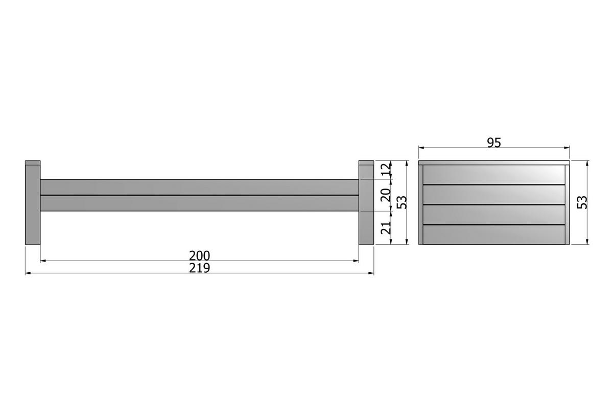 BETT 90/200 cm  in Hellgrau  - Hellgrau, Design, Holz (90/200cm) - Livetastic